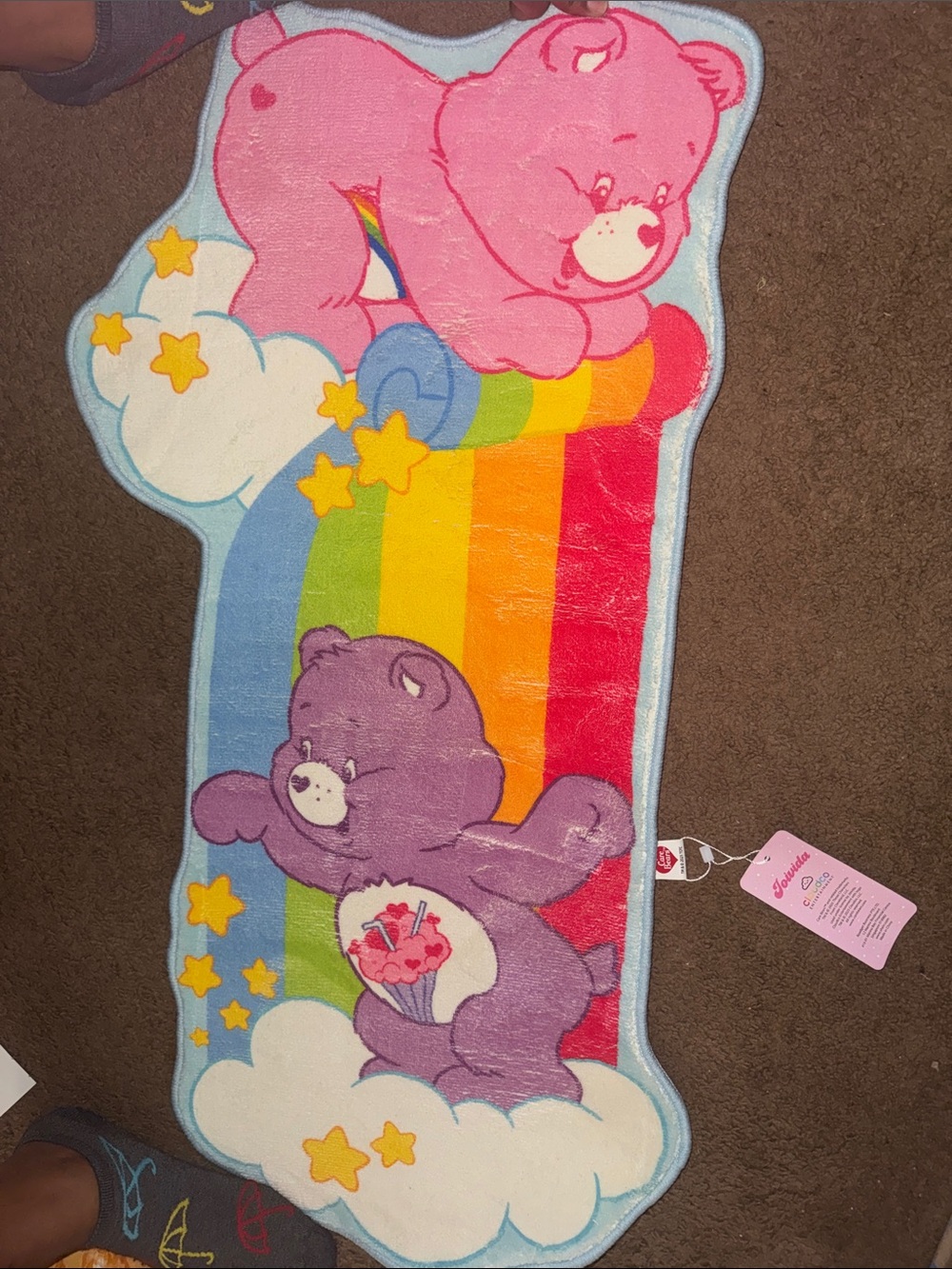 Care Bears Pink & Purple Rainbow Cloud Plush Play Mat